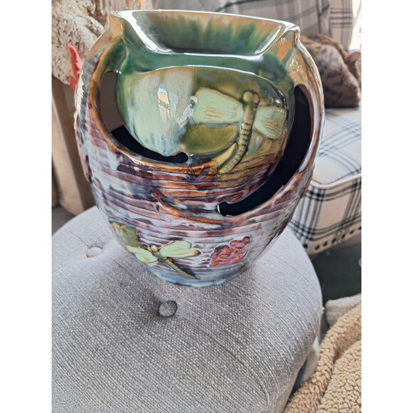 Ceramic Marbled DRAGONFLY Countertop Water Fountain New - Picture 7 of 15